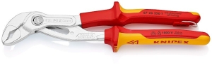 Knipex Plumbing pliers with adjustment button with insulation 250 mm, 2 ", 50 mm /Cobra VDE/