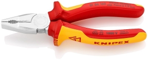 Knipex Pliers combined reinforced, with insulation 160 mm, 2.0 mm /01 06 160/