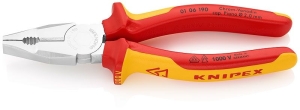 Knipex Pliers combined reinforced, with insulation 190 mm, 2.5 mm /01 06 190/