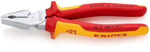 Knipex Pliers combined reinforced, with insulation 200 mm, 2.8 mm /02 06 200/