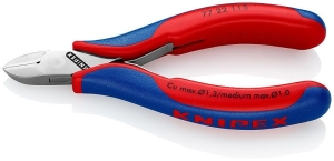 Knipex Клещи резачки за електроника странични, с изолация 115 мм, 0.3-1.3 мм /77 22 115/