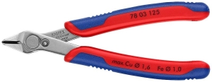 Knipex Клещи резачки за електроника странични, с изолация 125 мм, 0.2-1.6 мм /Super Knips/
