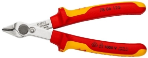 Knipex Клещи резачки за електроника странични, с изолация 125 мм, 1.6 мм /78 06 125/