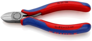Knipex Cutting pliers for electronics side, with insulation 125 mm, 2.5 mm /76 22 125/