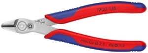 Knipex Клещи резачки за електроника странични, с изолация 140 мм, 0.2-1.6 мм /Super Knips/