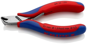 Knipex Клещи резачки за електроника челни, с изолация 115 мм, 1.5 мм /64 32 120/