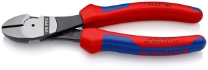 Knipex Side cutters reinforced, with insulation 180 mm, 3.8 mm /74 02 180/