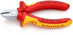 Knipex Side cutter pliers, insulated 125 mm, 3.0 mm /70 06 125/