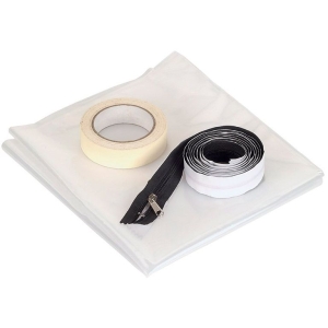 Wolfcraft 4005000 Door protective foil, with zipper 1.25x2.2 m, 100 µm, 2.75 m2/pack.