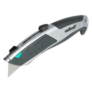 Wolfcraft 4320000 Model knife metal with trapezoidal retractable blade