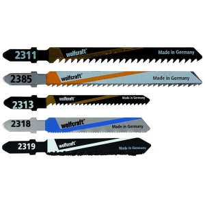 Wolfcraft 2688000 Zege knife set 5 pcs. T-grip, curved, straight