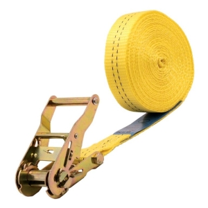 Wolfcraft 3275000 Load securing belt with ratchet 2000 kg, 6 m, 35 mm, yellow