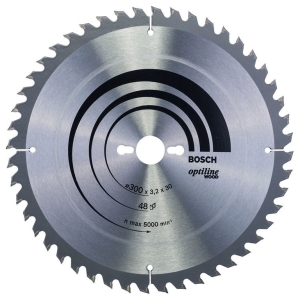 Circular disc Bosch metal HM for cutting wood 300x30x3.2 mm, 48 z, Optiline Wood