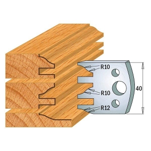 Profile knife for milling head CMT 124 40x4 mm set of 2 pcs