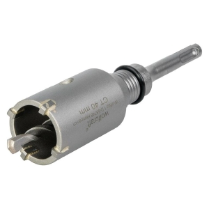 Wolfcraft 5480000 Боркорона за тухла и бетон с дорник SDS-plus 40x46 мм, HW