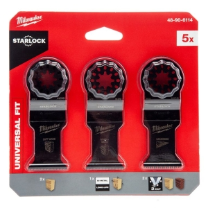 Milwaukee Knife for Multi-function Oscillator Set 5 pcs, 35mm, HCS/BiM, 42mm