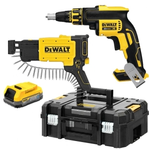 Screwdriver DeWALT DCF620E1K cordless with charger brushless with battery, 18 V, 1.7 Ah, 30 Nm, 1/4"