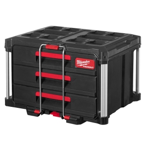 Organizer Milwaukee Packout plastic with three drawers 560x410x360 mm, 22 kg