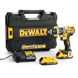DeWALT DCD796D2 cordless impact drill with battery and charger, 18 V, 2 Ah, 70 Nm, 1.5-13 mm