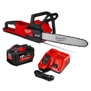 Milwaukee M18 FCHS-121 Cordless Chainsaw with 1 Battery and Charger, 18 V, 12 Ah, 40 cm, 3/8 ", 1.1 mm