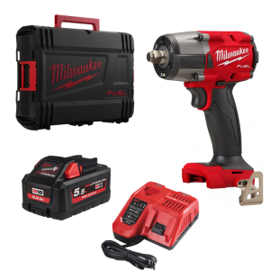 Cordless screwdriver Milwaukee M18 FMTIW2F12-0X with 1 battery and charger, 18 V, 5.5 Ah, 881 Nm,, 1/2"