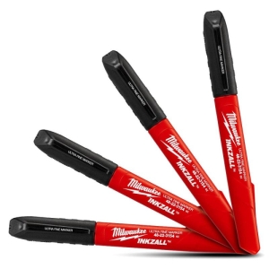 Milwaukee Inkzall marker with ultra fine tip 4 pcs., black