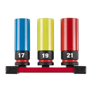 Milwaukee Shockwave 4932493370 Extended 17mm, 19mm, 21mm Impact Inserts Set